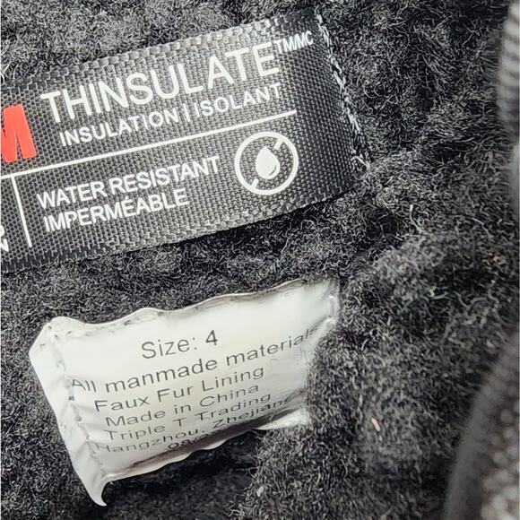 Northside Black Snow Boots Kids Winter Boots Adjustable Water Resistant Size 4 - Picture 8 of 11